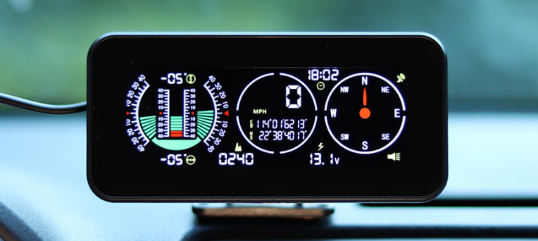 알리익스프레스 추천 리뷰 오프로드 헤드업디스플레이 HUD 자동차 타이어 공기압 체크기 경고 초소형 방향제 GPS 경사계 나침반 속도계