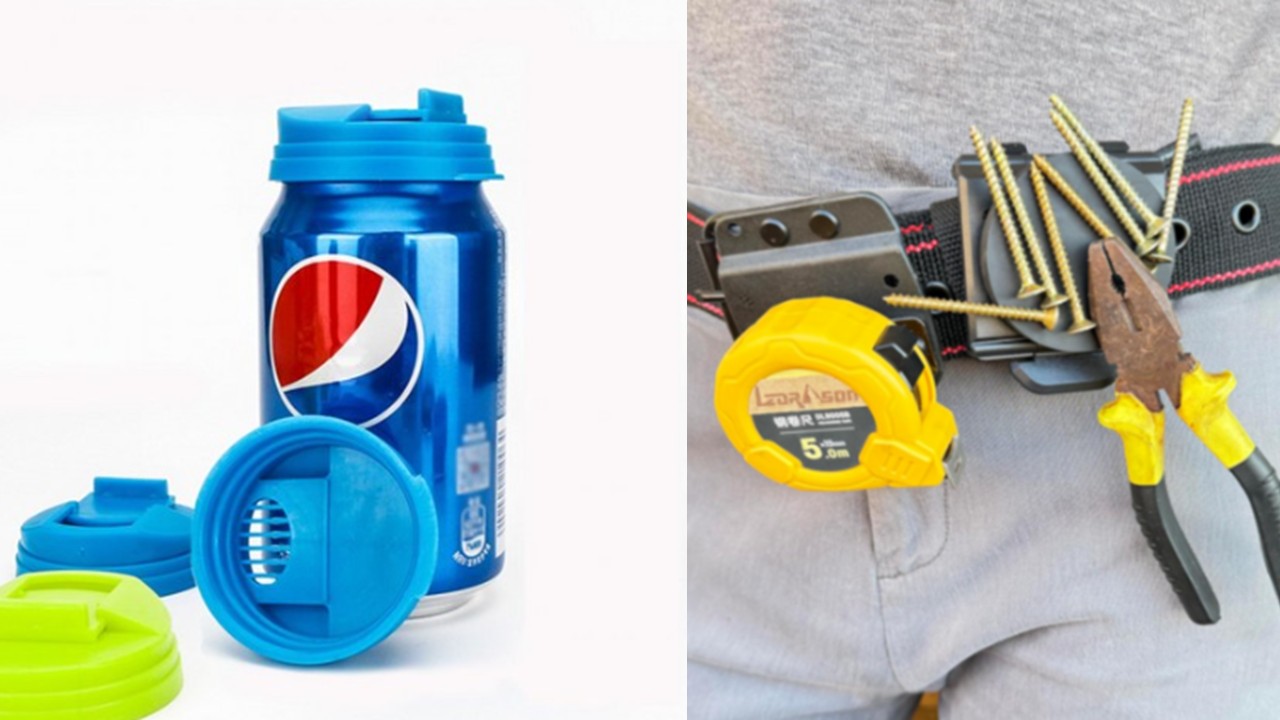 1383 탄산 빠짐 방지 캔 뚜껑 & 공구 허리 자석 벨트 클립 홀더