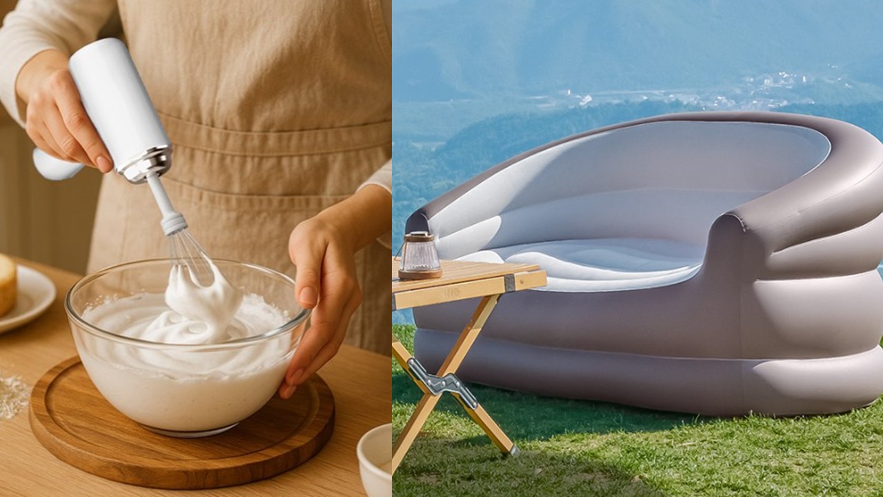 1421 베이킹 전동 무선 제빵 거품기 & 2인용 에어 소파