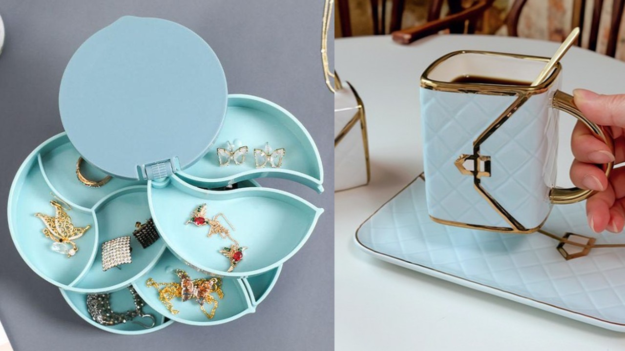 1417 4단 악세사리 보관함 & 핸드백 머그컵 세트