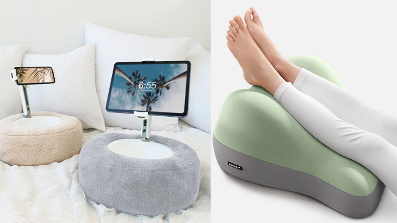 1442 스마트폰 태블릿 쿠션 거치대 & 3in1 다기능 베개