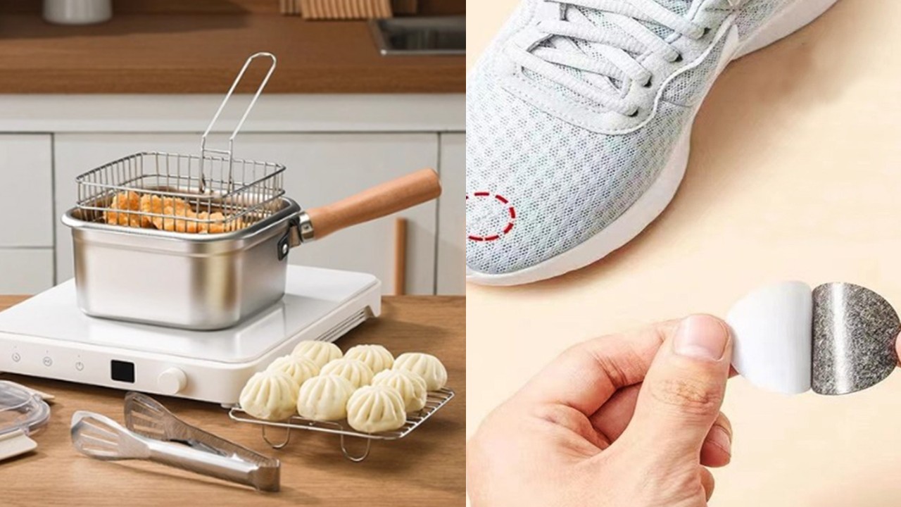 1438 신발 구멍 수선 패치 키트 & 304 스테인레스 튀김 냄비 세트