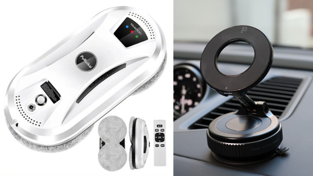 1447 창문 청소 로봇 & 맥세이프 흡착식 스마트폰 거치대