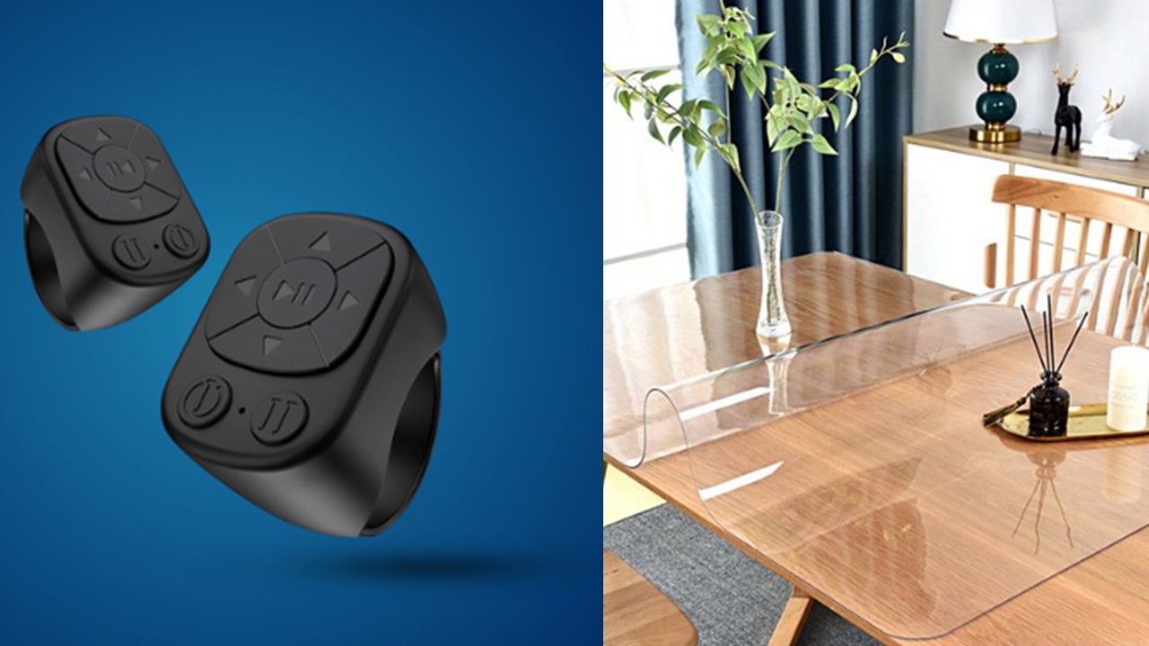 1492 블루투스 무선 쇼츠 리모컨 & 식탁 투명 매트