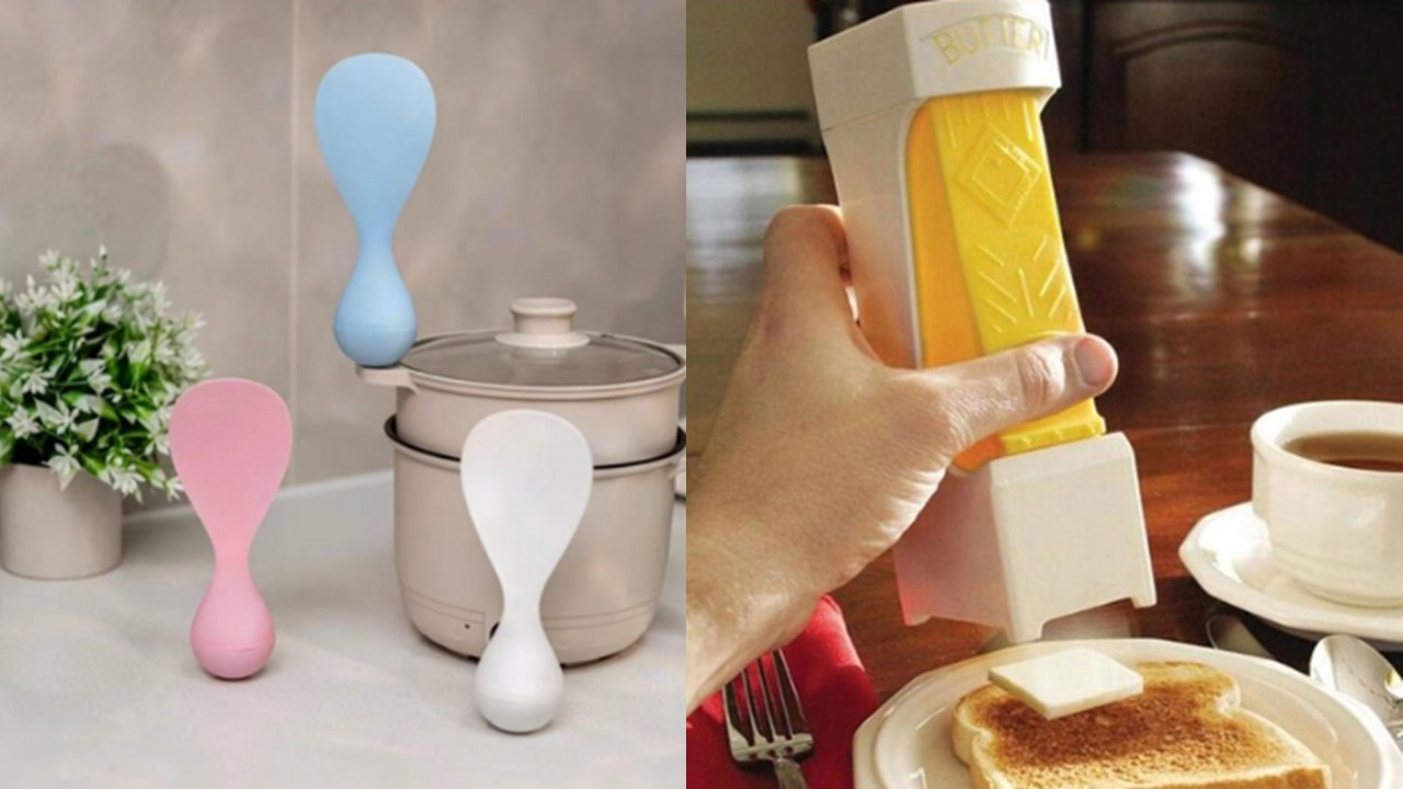 1506 오뚝이 밥주걱 & 해파리 무드등 & 케이블 정리 와인더 &  원터치 버터 커터