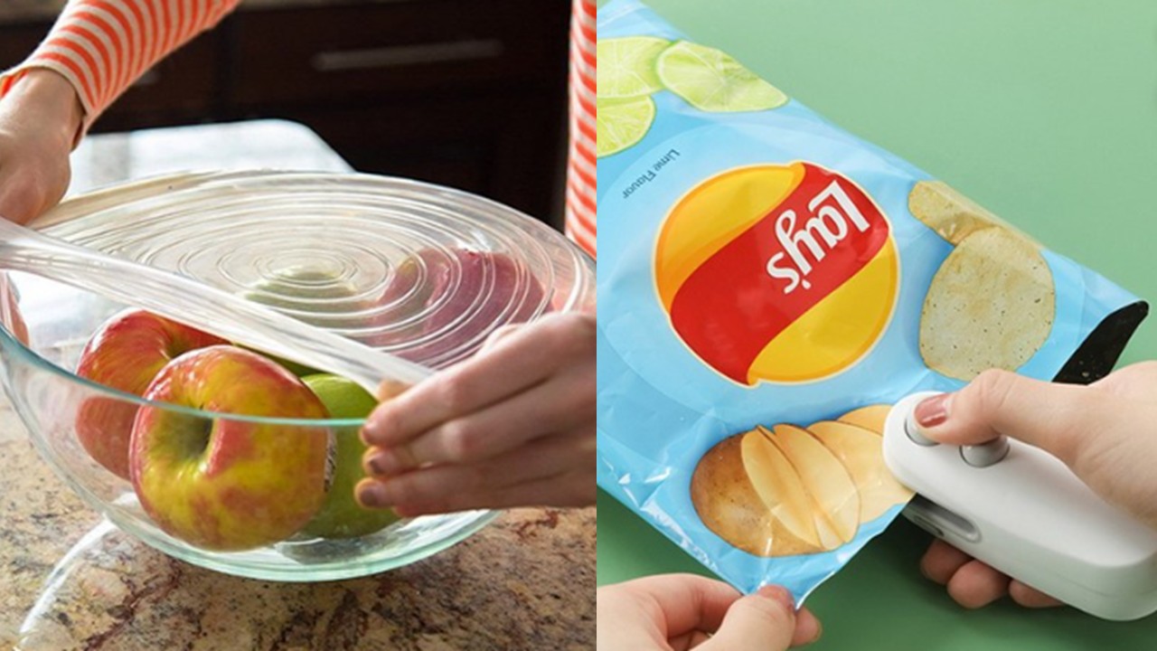 1498 실리콘 만능 뚜껑 & 휴대용 미니 실링기