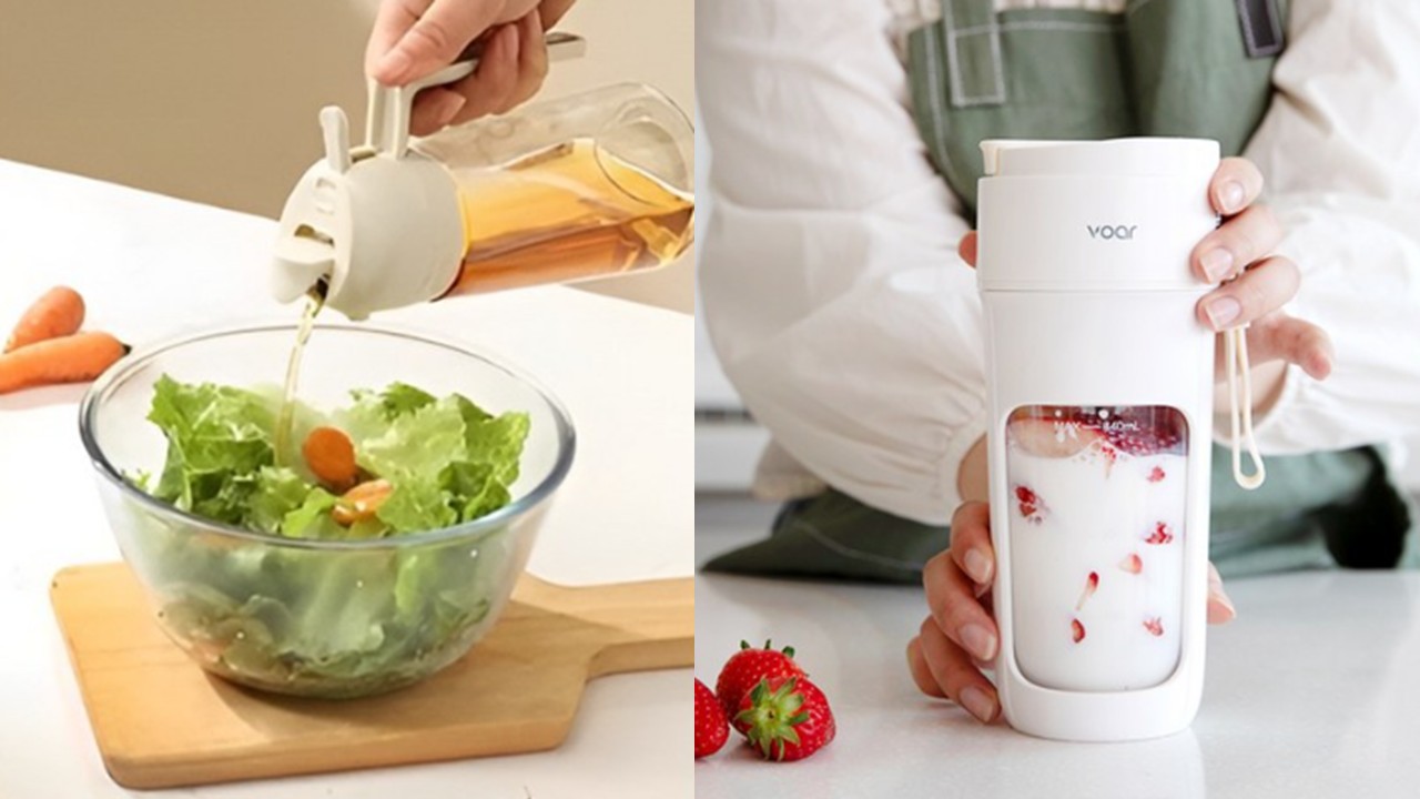 1501 2way 스프레이 오일병 & 텀블렌더 휴대용 미니 무선 믹서기 텀블러