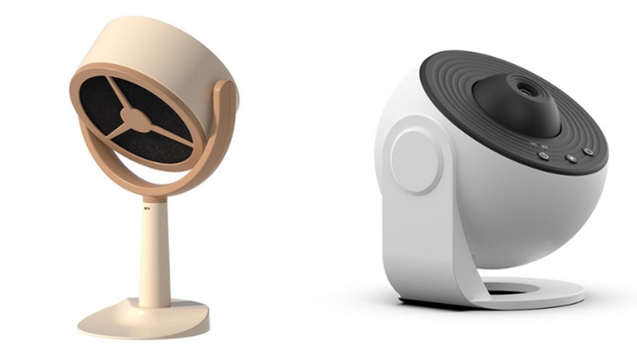 1516 미니 후드 환풍기 & 빔 프로젝터 LED 오로라 필름 조명 무드등