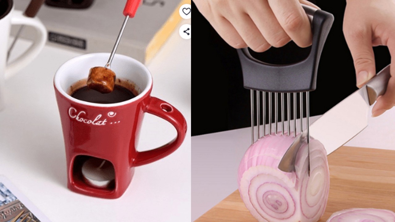 1531 초코 퐁듀컵 멜팅팟 초컬릿 중탕기 마시멜로 워머 & 슬라이스 칼질 홀더