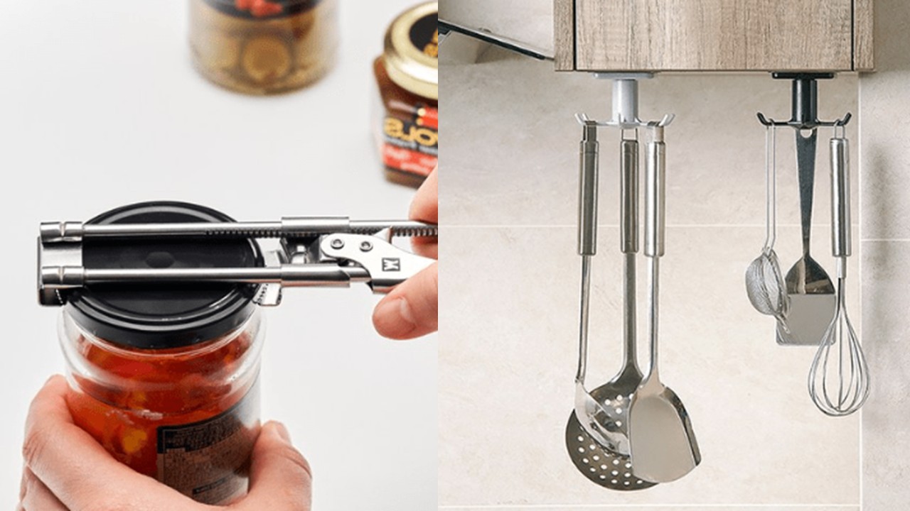 1541 만능 길이조절 스테인리스 병 오프너 & 고릴라 다용도 회전걸이